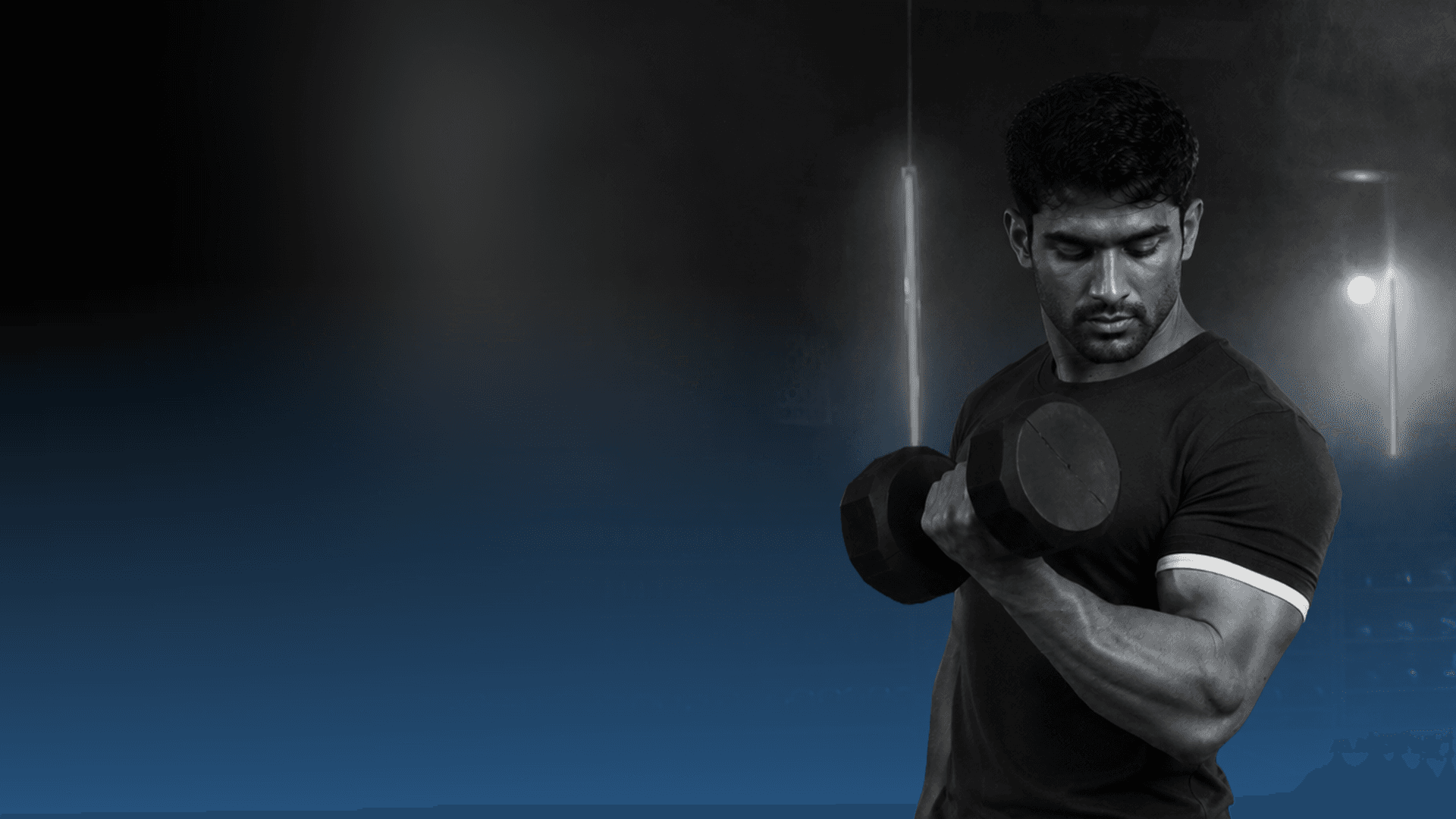 Dark gym interior
